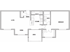1x1 Standard 2nd Floor D206 floor plan